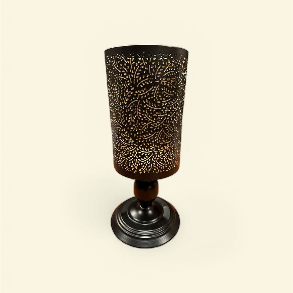 Bath & Body Works Black Metal Leaf Lantern